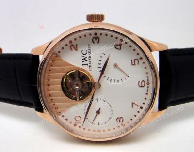 Rose Gold IWC SCHAFFHAUSEN Automatic White Face